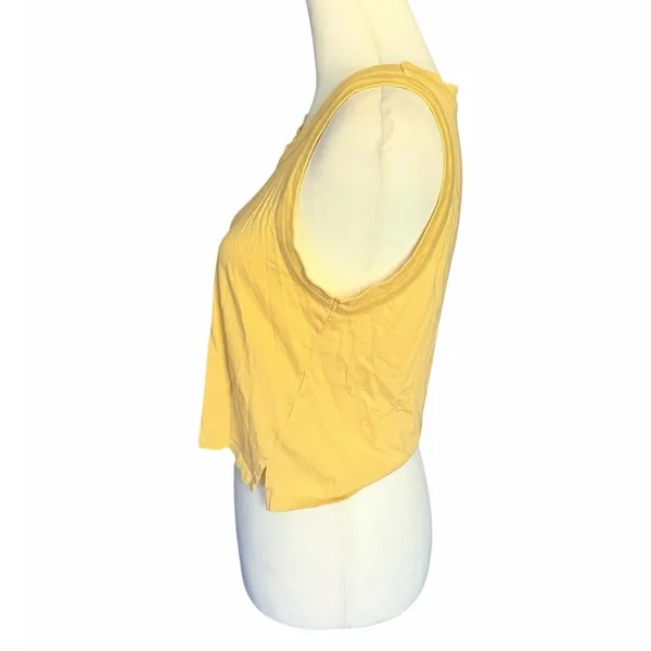 Madewell Softfade Cotton Crop Tank Yellow Small - Image 3