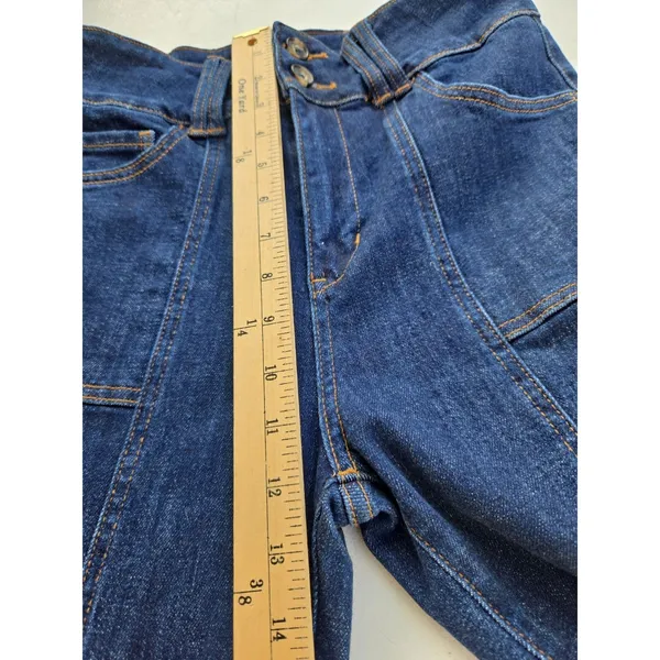 Mica Boutique Denim Wide Crop Super High size 28 Double Button Waist - Image 9