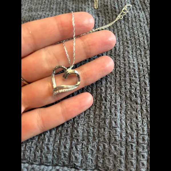 Heart 925 Sterling Silver necklace plus pendant beautiful - Image 3