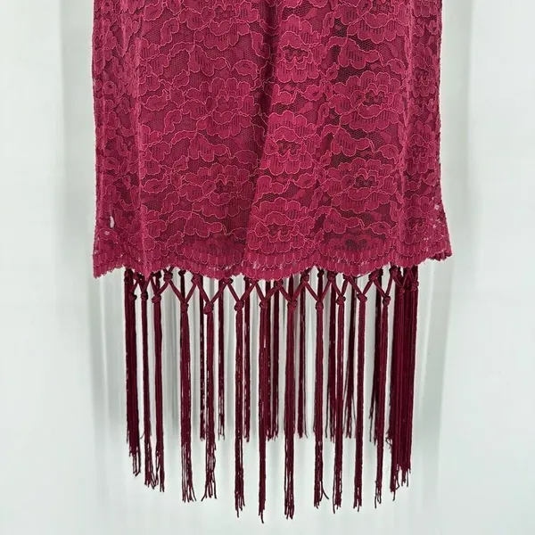 Lush Clothing NwT cocktail Lace‎ & Fringe Dress Small wedding party flapper costume - Image 15