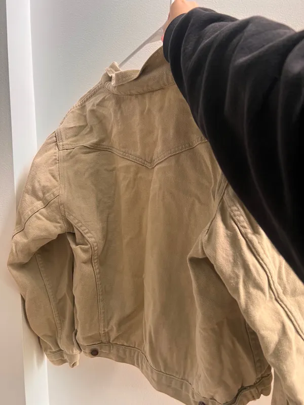Princess Polly Khaki Denim Jacket - Image 4