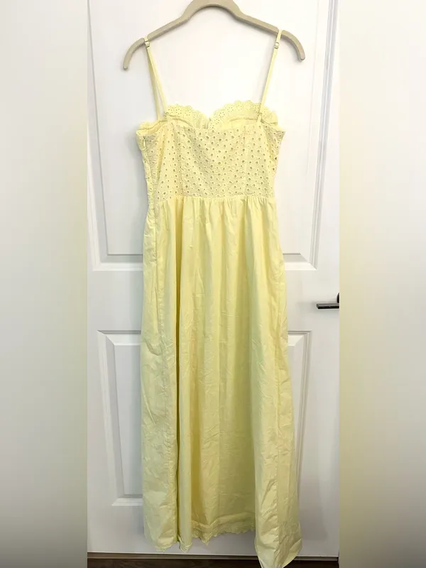 Revolve More to Come Marleen Maxi Dress in Yellow Small Womens Eyelet Long - Image 6