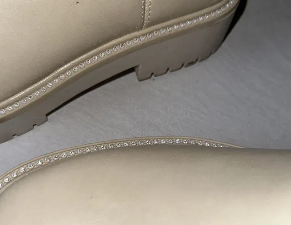 Time & Tru Chelsea Bling Boots Lug Sole Ankle Height All Seasons Embellished Memory Foam - Image 4