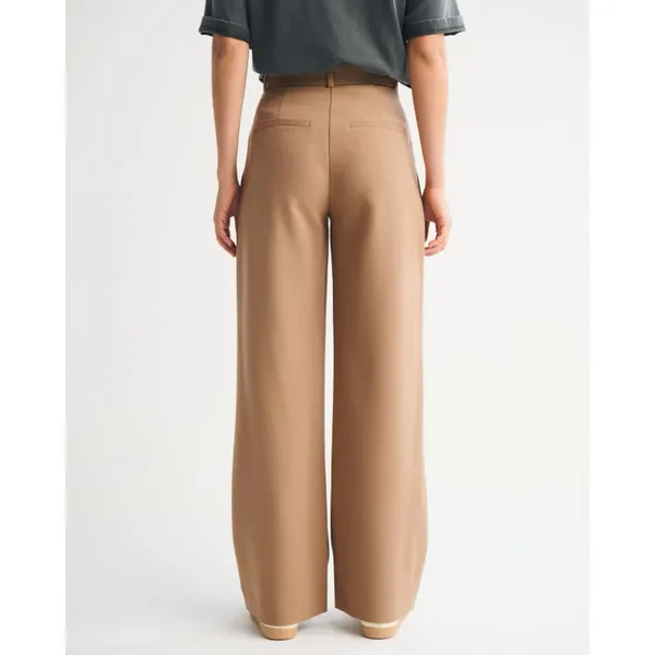 Abercrombie & Fitch Tan Sloane Tailored Wide Leg Pants NWT - Image 3