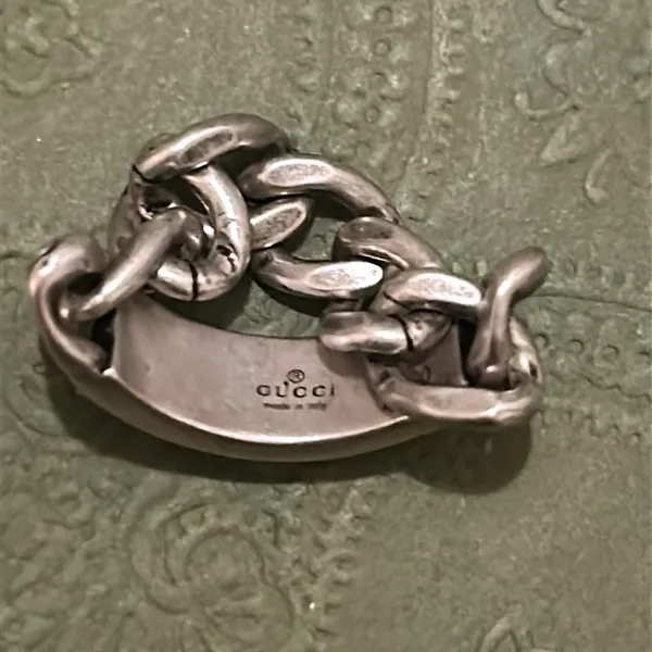 Gucci Tag Chain Enamel Arg 925 Ring Gucci Size 20/ US size 9 - Image 4