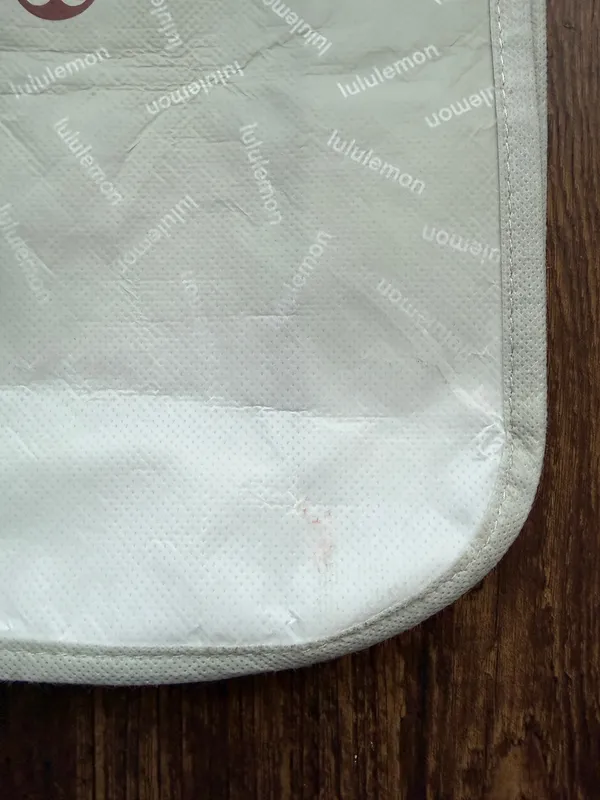 White and Gray Lululemon Small Reusable Bag - Image 8