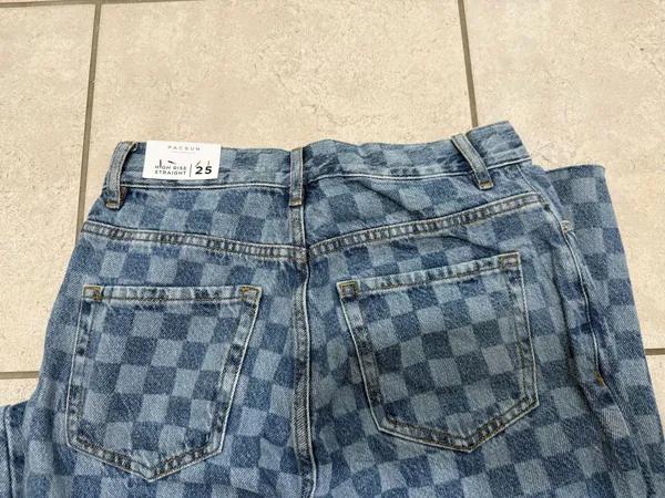 Pacsun Denim Checkered Jeans - Image 5