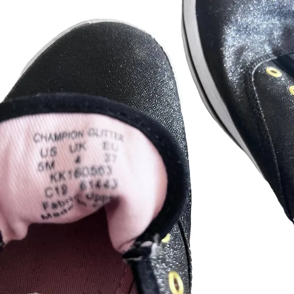 Keds x Kate Spade Glitter Sneakers Black Size 5M Champion Coquette Party - Image 10