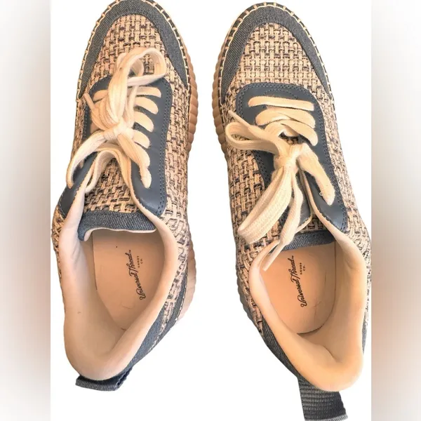 Universal Threads Woven Platform Sneakers Blue Cream Tweed Women's Size 9 in EUC - Image 10