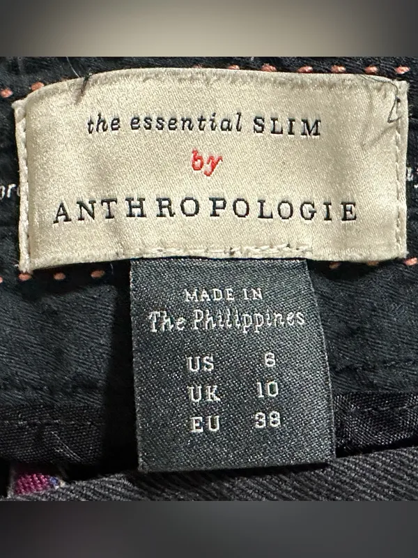 Anthropologie The Essential Slim Striped Pants size 6 - Image 7