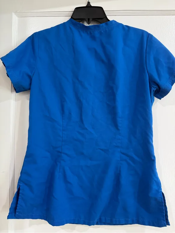 Grey's Anatomy Women's V-Neck Scrub Top in Bright Blue - Image 6