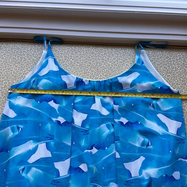 Palms Away Maxi Sundress Blue Size M - Image 6