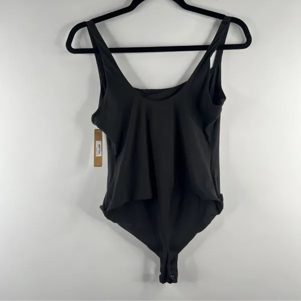 Skims Women's Fits Everybody Square Neck Bodysuit Top Shirt (G21) XS Onyx NWT - Image 4