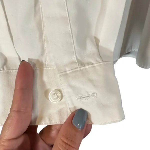 Orvis White Northern Cardinal Bird Floral Button Down Shirt Women Sz 18 VTG - Image 4