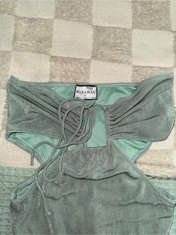 Runaway the Label Jodi Midi Dress in Sage size Small - Image 3