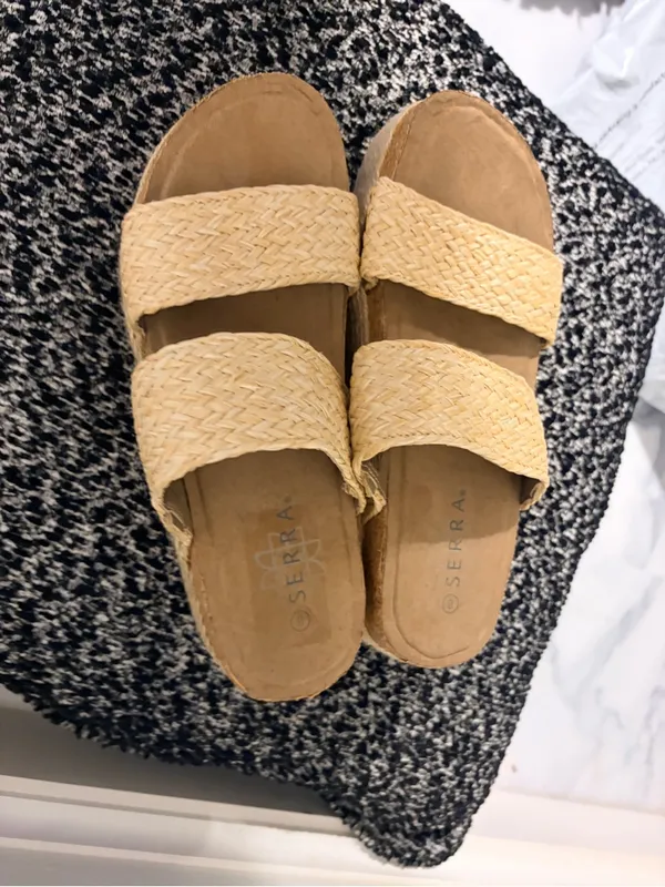 Serra Tan Braided Double-Strap Slide Sandals - Image 4