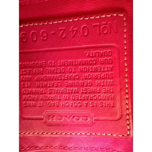 Coach Hot Pink Signature C Jacquard‎ Small Demi Baguette Shoulder Bag 6094 - Image 7