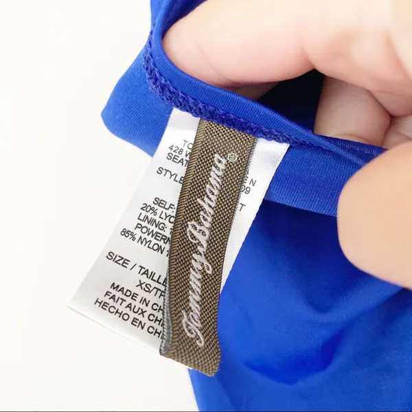 Tommy Bahama Blue Ruched Tankini Swim Top Sz XS - Image 3