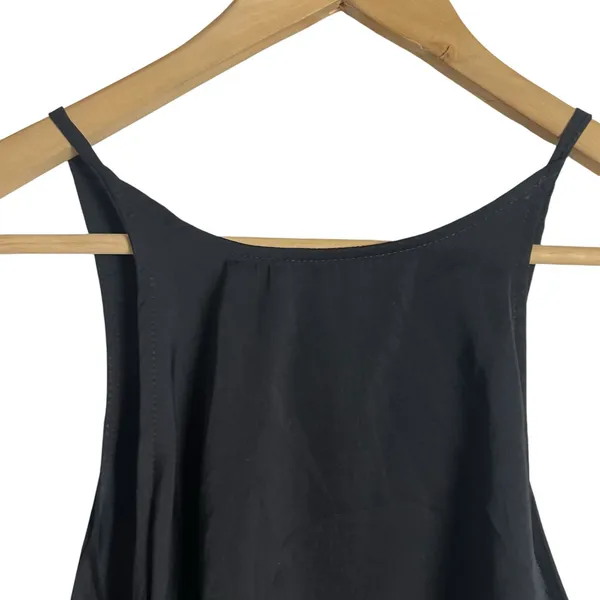 Zara Black Ruched Sleeveless Side Tie Crop Top Size XS - Image 3