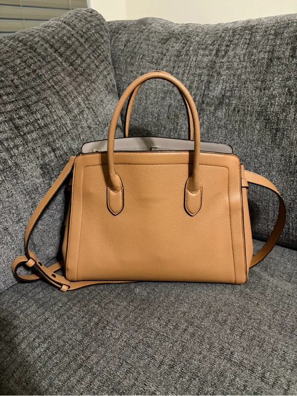 Kate Spade Bungalow Large Satchel - Tan Leather with Dust Bag - Image 3