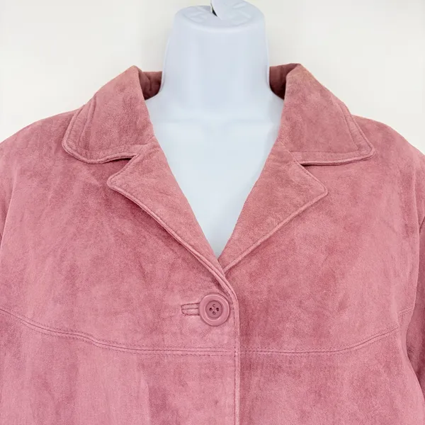 Jessica Holbrook Mauve Suede Jacket Sz L NWT Y2K Boho Western Coastal Cowgirl 90 - Image 3