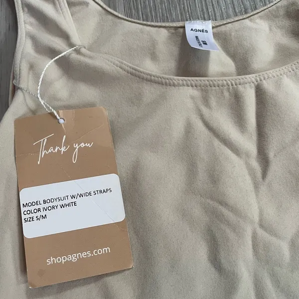 Agnes Cream Scoop-neck Bodysuit size S/M - Image 6