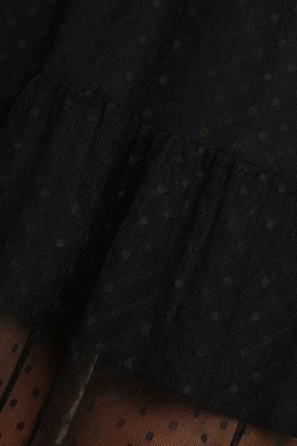 Lulus Black Mesh Tiered Maxi Dress - Image 5