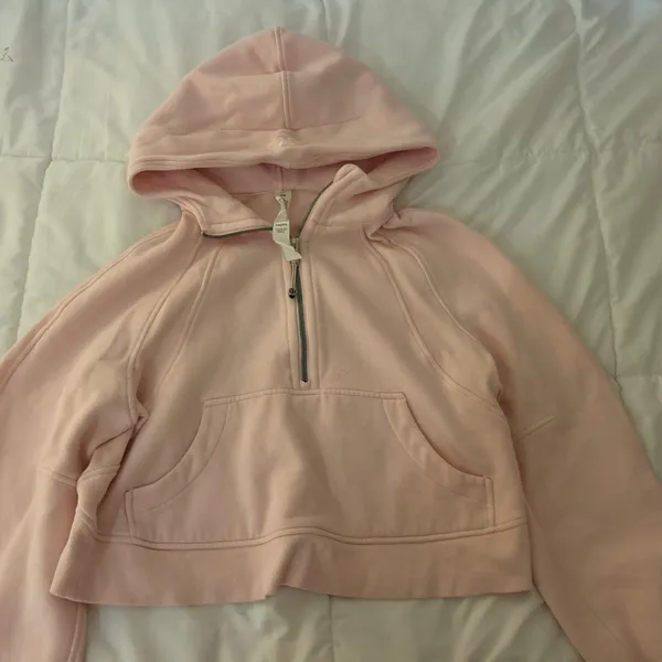 Light Pink Lululemon Scuba Quarter-Zip - Image 3