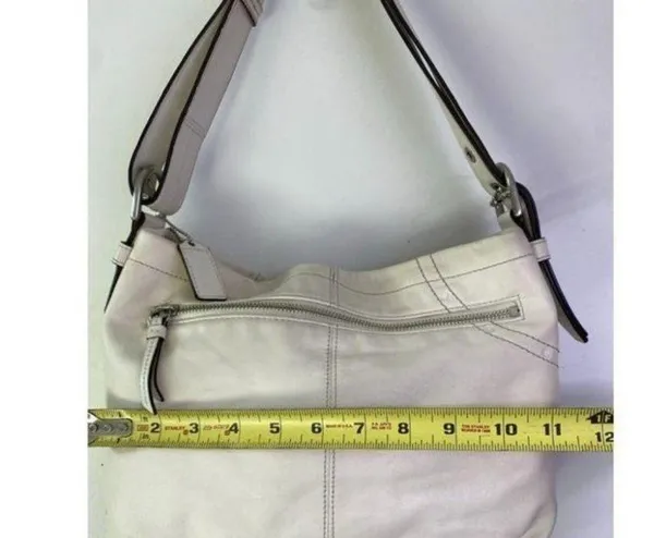 Coach Large White Leather Hobo Bag - Image 3