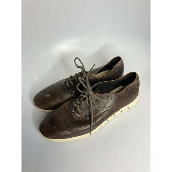 Cole‎ Haan zerogrand brown leather wingtip Oxford shoes women's size 10 casual - Image 4