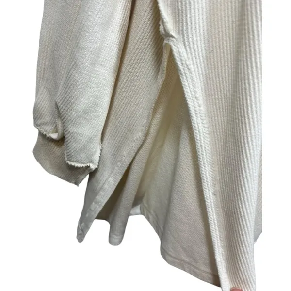 Free People Asher Thermal‎ Knit V-neck Top M - Image 7