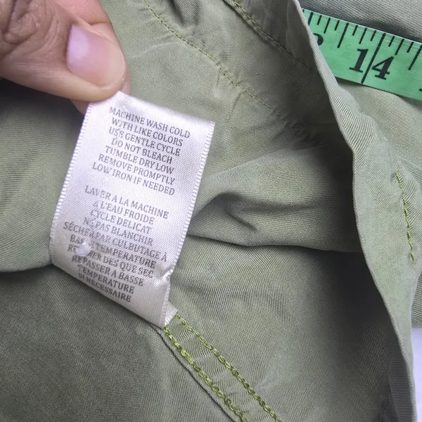 Blank NYC Women Sage Green Lyocell Cropped Utility Military‎ Jacket S - Image 6
