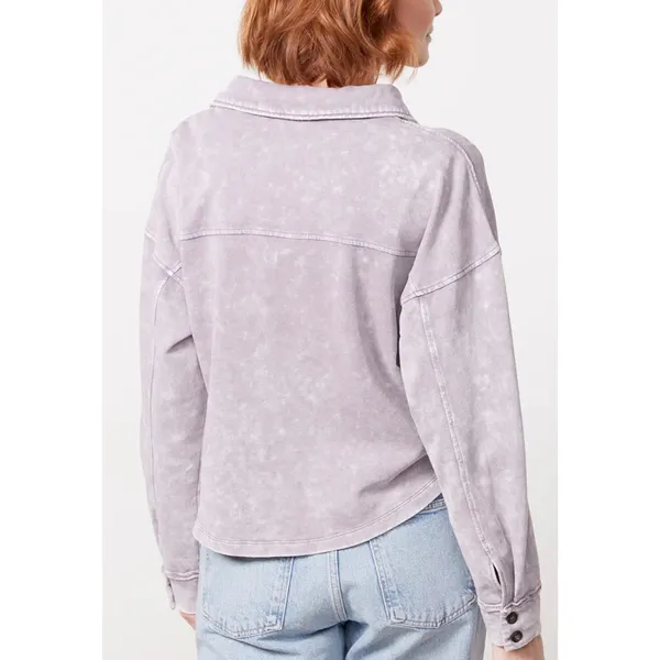 Evereve Ana Pocket Sweatshirt Washed Purple Gray XS Lounge Casual - Image 5
