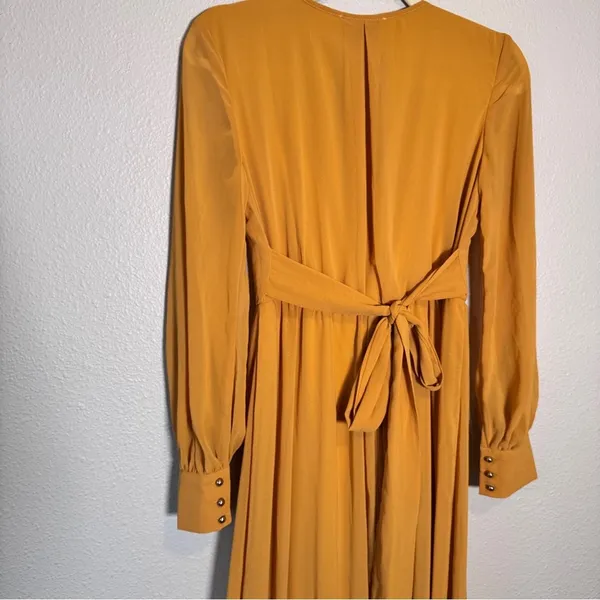 Baltic Born Orange Lydia Faux Wrap Maxi Dress Womens S Boho Fall Classic - Image 9