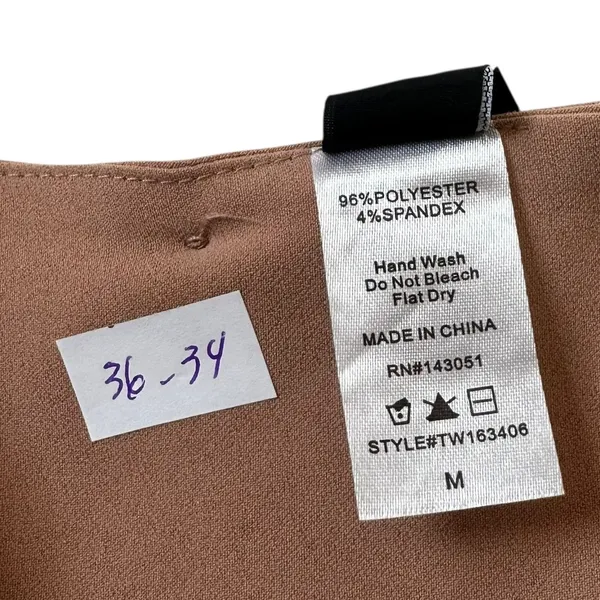 Windsor Pinkish Brown Open Back Tie Bow Blouse Women's Size Medium | 36-34 - Image 4