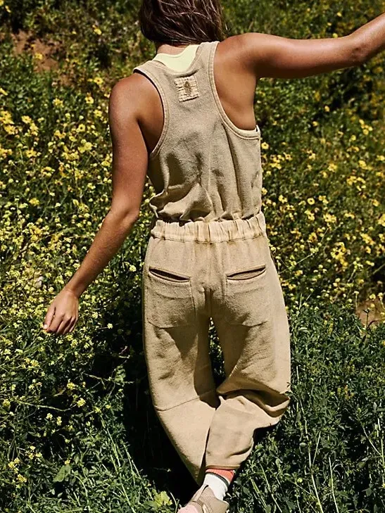 Free People Timko Onesie Tan Size L - Image 2