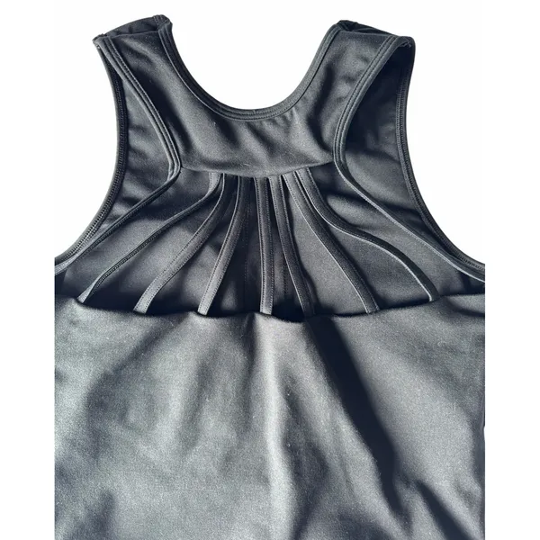 Bombshell Sportswear Strappy Back Crop Tank Top Black Women's Size Medium - Image 5