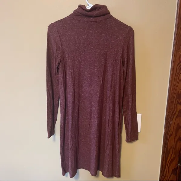 American Eagle Super Soft Maroon/ Burgundy Turtleneck Longsleeve Dress - Image 2