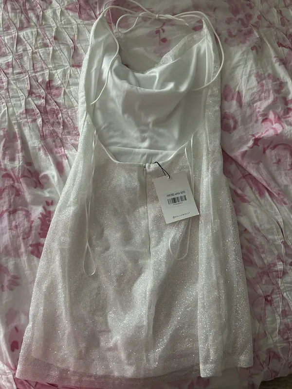 Hello Molly Sparkley White Mini Dress - Image 6