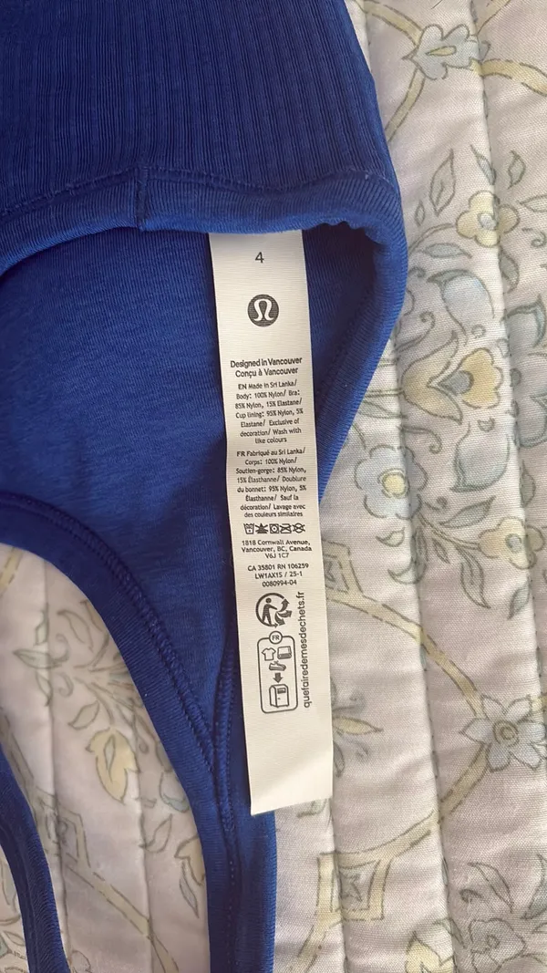 Blue Lululemon Ebb To Street Tank  - Image 3