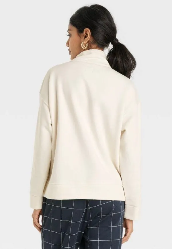 A New Day Cream Quarter Zip Sweatshirt - Image 6