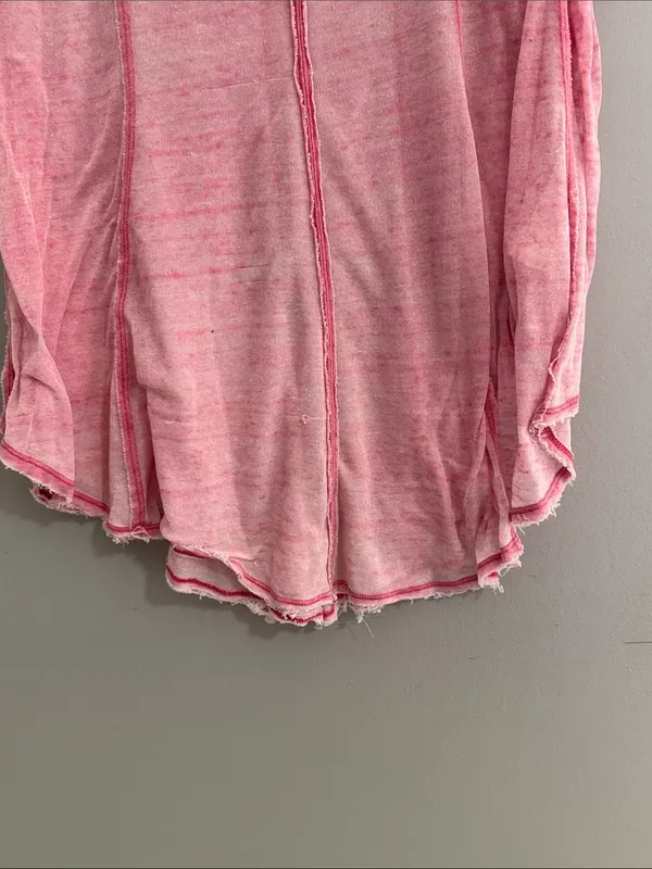 Free People Washed Pink V-Neck Tunic - Image 3