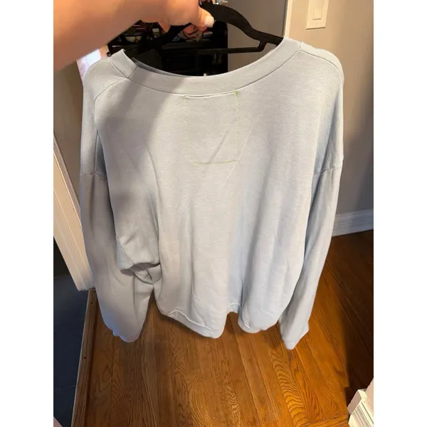 Aviator Nation Rainbow Heart Stitch Crewneck Sweatshirt women's XL - Image 4