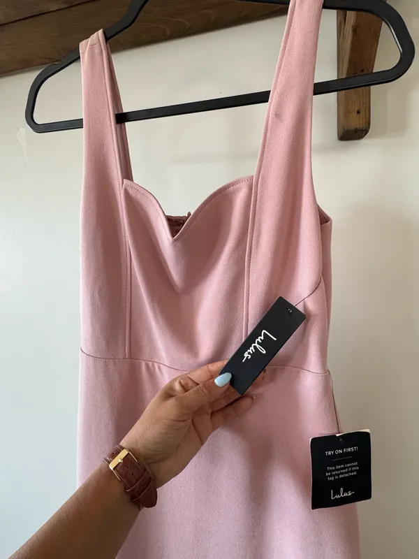 Occasion maxi blush pink dress - Image 3