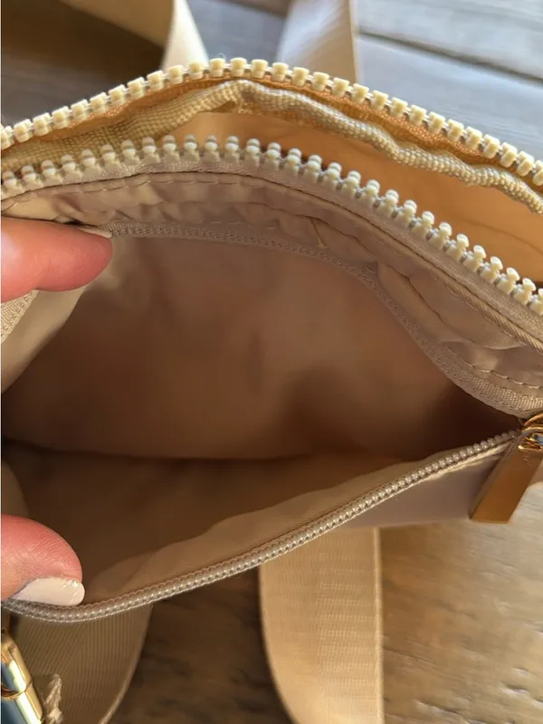 Anthropologie Beige Crossbody Pouch - Image 4