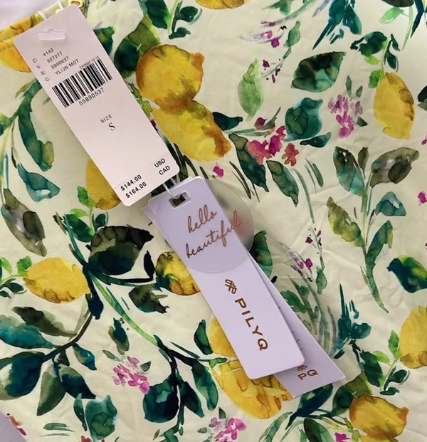 Anthropologie Lemon Print Tie Front One Piece Swimsuit - Image 3