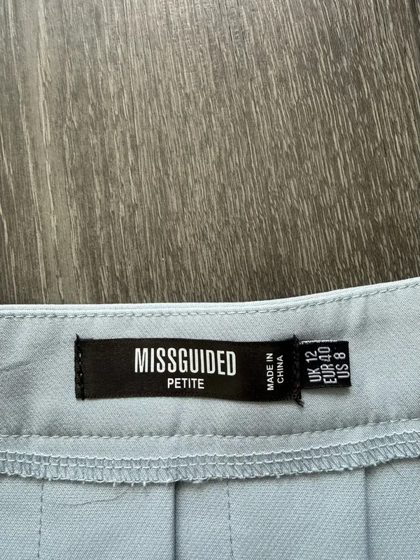 Missguided Light Blue Pleated Skater Mini Skirt - Image 3