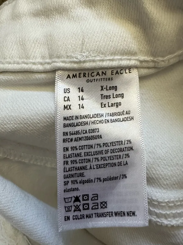 American Eagle Outfitters White Ripped Skinny Jeans - Image 7