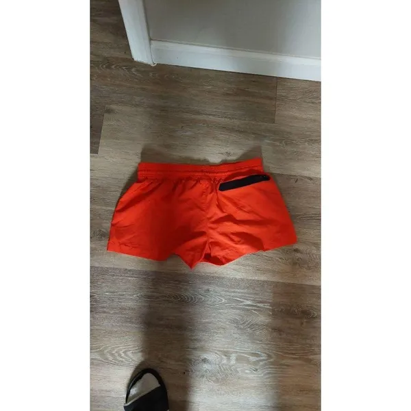 Nike Womens Orange Athletic Shorts With Black Stripe Accents - Lightweight - Image 4