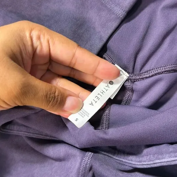 Athleta Women’s Small Purple High Rise 7/8 Leggings Hidden Waist Pocket #1600 - Image 4